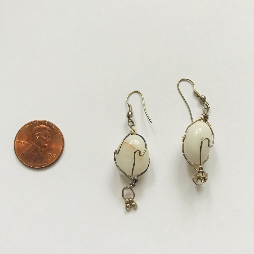 Handmade stone earrings - Picture 2 of 6